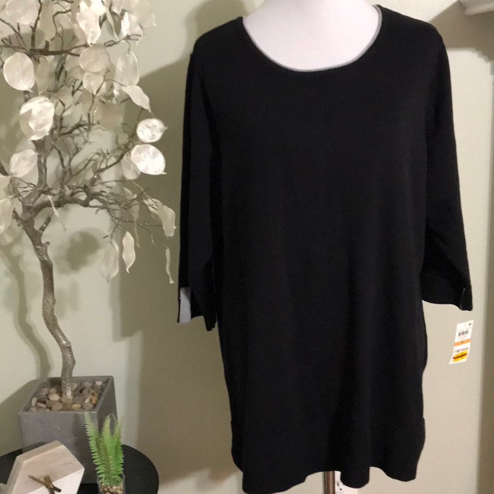 KAREN SCOTT BLACK SWEATER